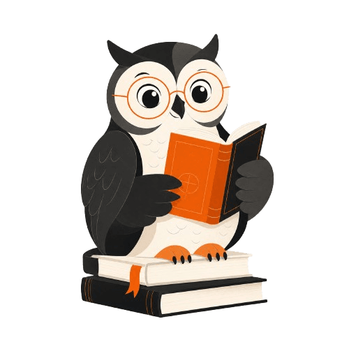 Atlas, the PromptPack mascot, reading a stack of prompt manuals